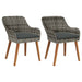 Scaun pentru Grădină 2 pcs Gri 62.5 x 55 x 82 cm poliratan - WALTI WALTI