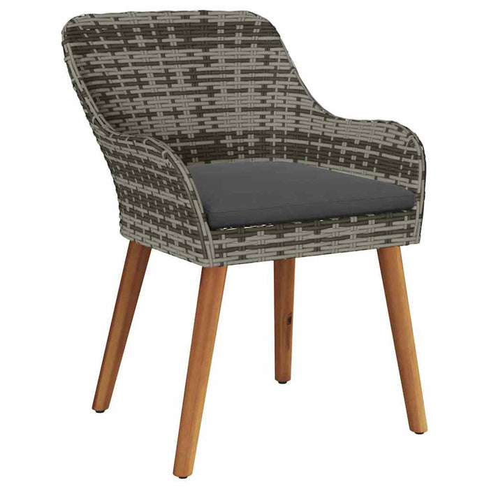 Scaun pentru Grădină 2 pcs Gri 62.5 x 55 x 82 cm poliratan - WALTI WALTI