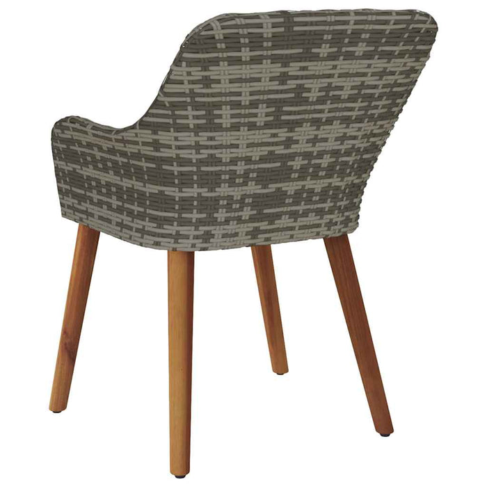 Scaun pentru Grădină 2 pcs Gri 62.5 x 55 x 82 cm poliratan - WALTI WALTI