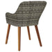 Scaun pentru Grădină 2 pcs Gri 62.5 x 55 x 82 cm poliratan - WALTI WALTI