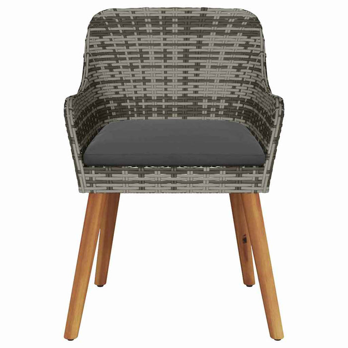 Scaun pentru Grădină 2 pcs Gri 62.5 x 55 x 82 cm poliratan - WALTI WALTI