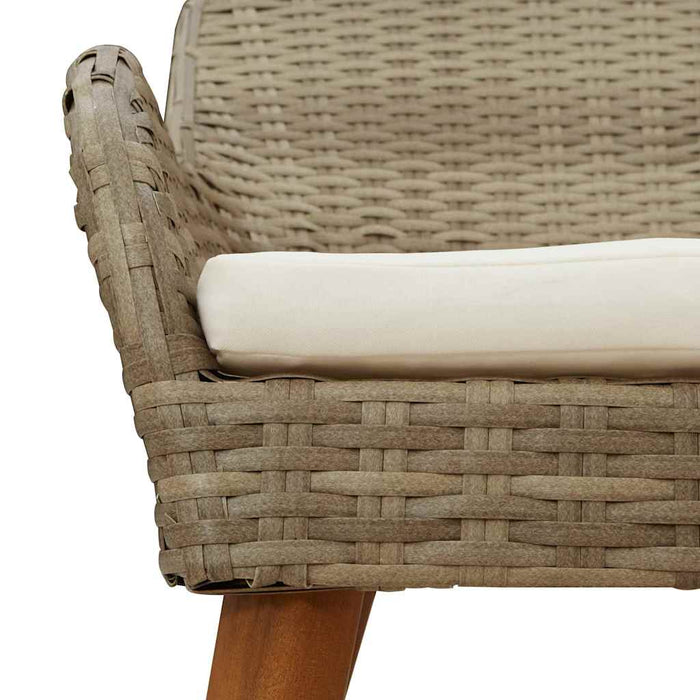 Scaun pentru Grădină 2 pcs Bej 62.5 x 55 x 82 cm poliratan - WALTI WALTI