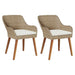 Scaun pentru Grădină 2 pcs Bej 62.5 x 55 x 82 cm poliratan - WALTI WALTI
