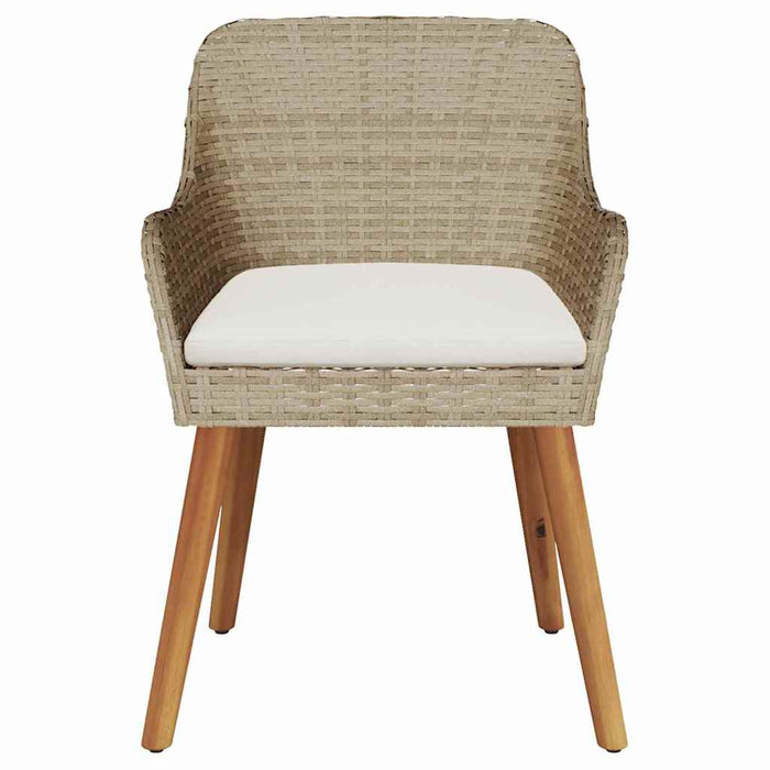 Scaun pentru Grădină 2 pcs Bej 62.5 x 55 x 82 cm poliratan - WALTI WALTI