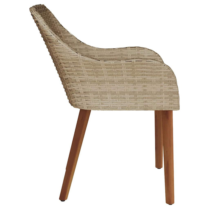 Scaun pentru Grădină 2 pcs Bej 62.5 x 55 x 82 cm poliratan - WALTI WALTI