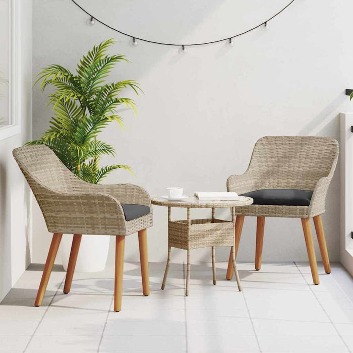 Scaun pentru Grădină 2 pcs Gri deschis 62.5 x 55 x 82 cm - WALTI WALTI