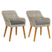 Scaun pentru Grădină 2 pcs Gri deschis 62.5 x 55 x 82 cm - WALTI WALTI