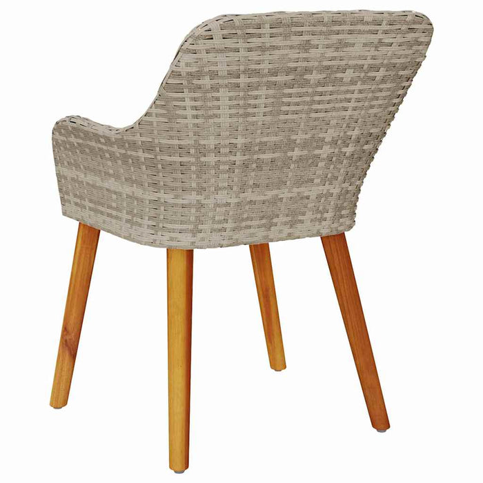 Scaun pentru Grădină 2 pcs Gri deschis 62.5 x 55 x 82 cm - WALTI WALTI