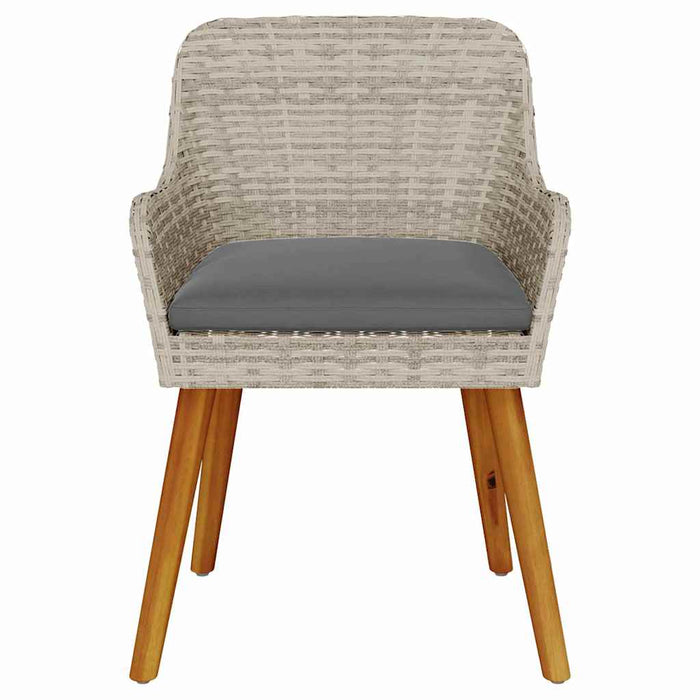 Scaun pentru Grădină 2 pcs Gri deschis 62.5 x 55 x 82 cm - WALTI WALTI