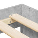Cadru de pat cu sertar Gri din beton 100 x 200 cm Lemn compozit - WALTI WALTI