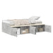 Cadru de pat cu sertar Gri din beton 100 x 200 cm Lemn compozit - WALTI WALTI