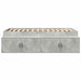 Cadru de pat cu sertar Gri din beton 100 x 200 cm Lemn compozit - WALTI WALTI