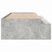 Cadru de pat cu sertar Gri din beton 100 x 200 cm Lemn compozit - WALTI WALTI