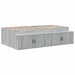 Cadru de pat cu depozitare sonoma gri 90 x 200 cm Lemn compozit - WALTI WALTI