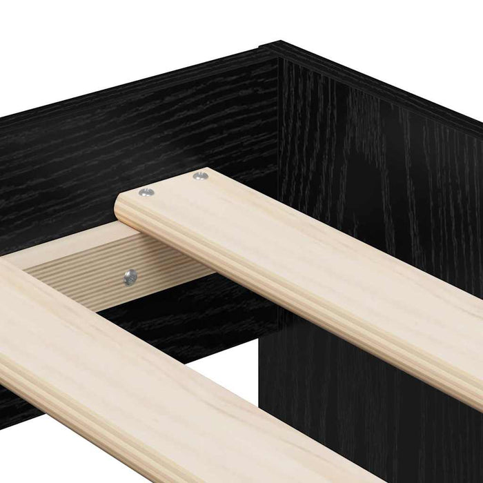Cadru de pat cu depozitare Stejar negru 80 x 200 cm - WALTI WALTI