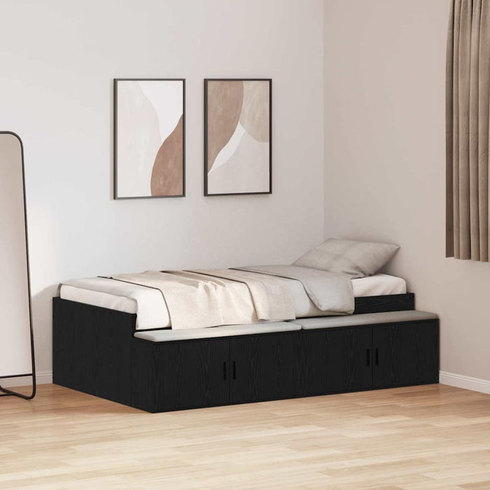 Cadru de pat cu depozitare Stejar negru 80 x 200 cm - WALTI WALTI