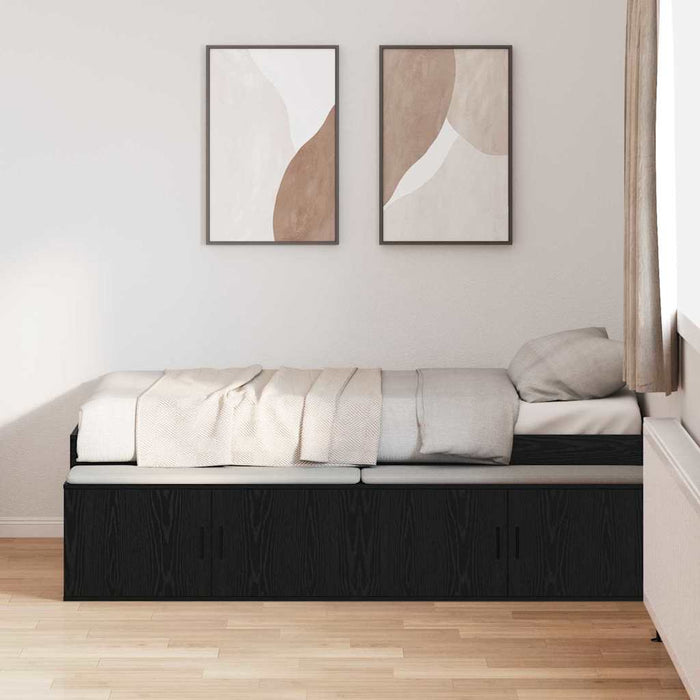 Cadru de pat cu depozitare Stejar negru 80 x 200 cm - WALTI WALTI