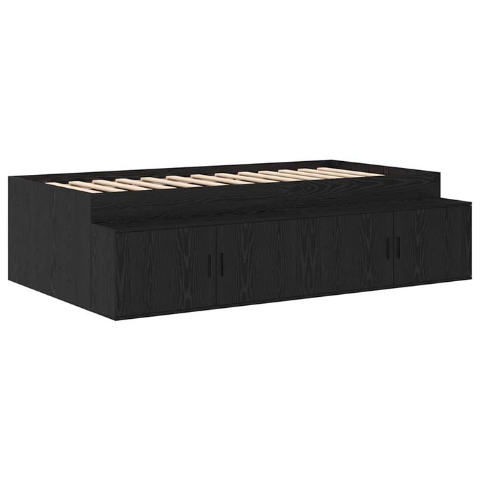 Cadru de pat cu depozitare Stejar negru 80 x 200 cm - WALTI WALTI