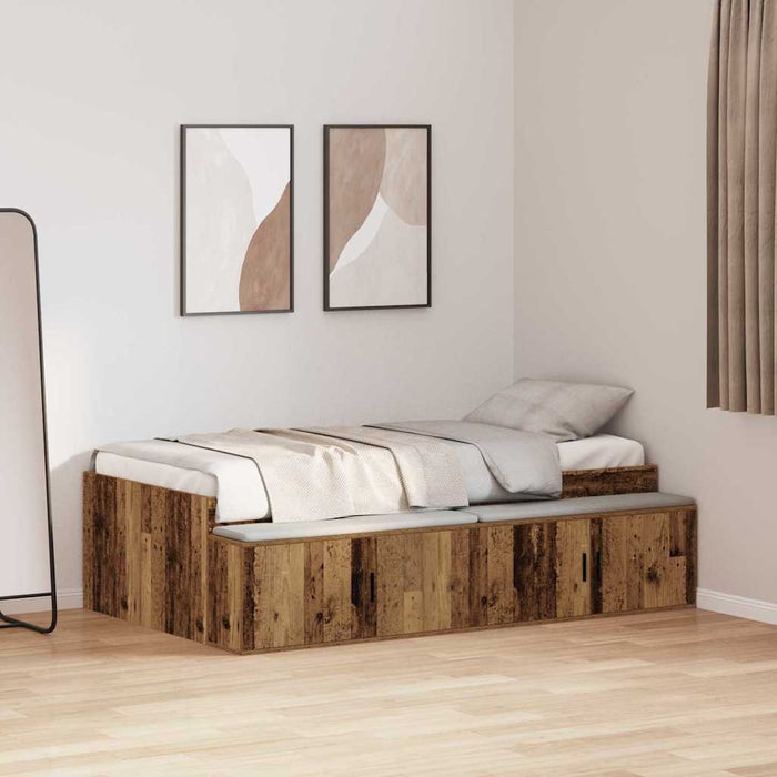 Cadru de pat cu depozitare Lemn vechi 80 x 200 cm Lemn compozit - WALTI WALTI