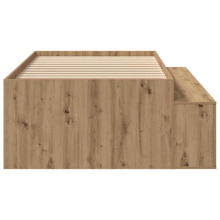 Cadru de pat cu depozitare stejar artizanal 80 x 200 cm - WALTI WALTI