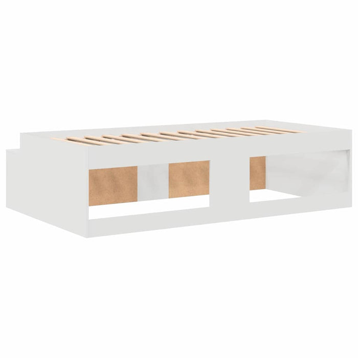 Cadru de pat cu sertar Alb 90 x 190 cm Lemn compozit - WALTI WALTI