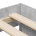 Cadru de pat cu depozitare Gri beton 75 x 190 cm Lemn compozit - WALTI WALTI