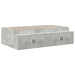 Cadru de pat cu depozitare Gri beton 75 x 190 cm Lemn compozit - WALTI WALTI