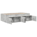 Cadru de pat cu depozitare Gri beton 75 x 190 cm Lemn compozit - WALTI WALTI