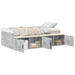 Cadru de pat cu depozitare Gri beton 75 x 190 cm Lemn compozit - WALTI WALTI