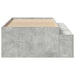 Cadru de pat cu depozitare Gri beton 75 x 190 cm Lemn compozit - WALTI WALTI