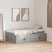 Cadru de pat cu depozitare sonoma gri 75 x 190 cm Lemn compozit - WALTI WALTI