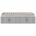Cadru de pat cu depozitare sonoma gri 75 x 190 cm Lemn compozit - WALTI WALTI