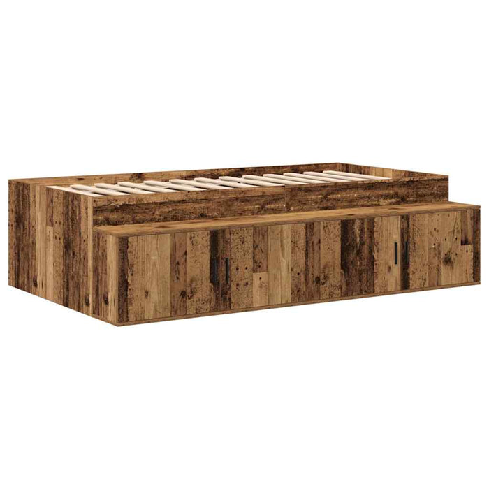 Cadru de pat cu depozitare stejar artizanal 75 x 190 cm - WALTI WALTI