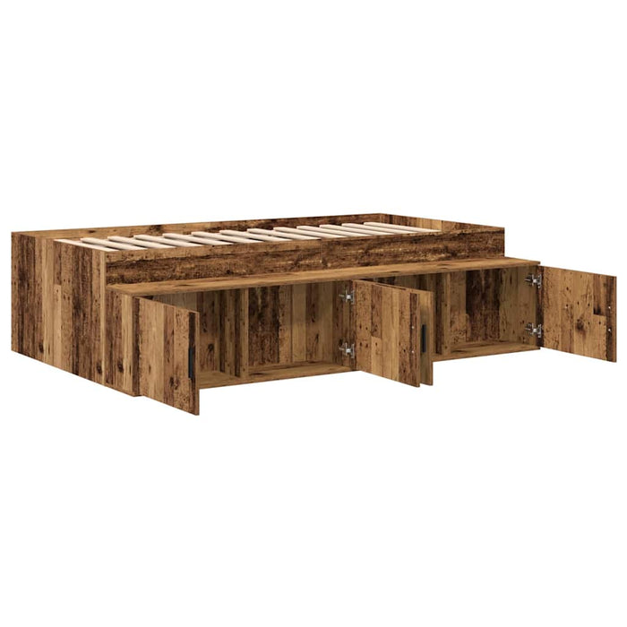 Cadru de pat cu depozitare stejar artizanal 75 x 190 cm - WALTI WALTI