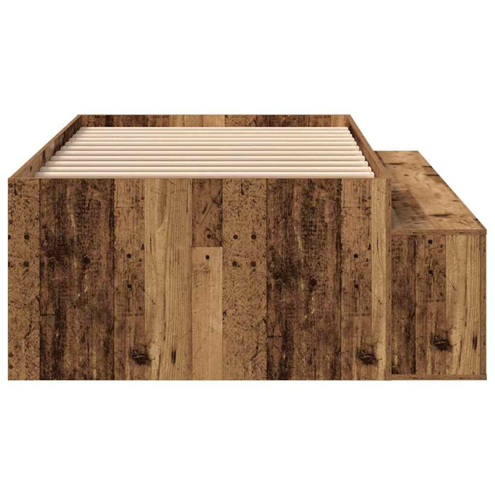 Cadru de pat cu depozitare stejar artizanal 75 x 190 cm - WALTI WALTI