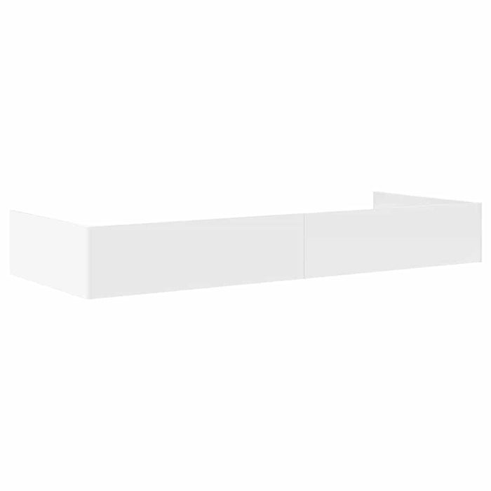 Cadru de pat cu depozitare cu sertar Alb 100 x 200 cm Lemn compozit - WALTI WALTI