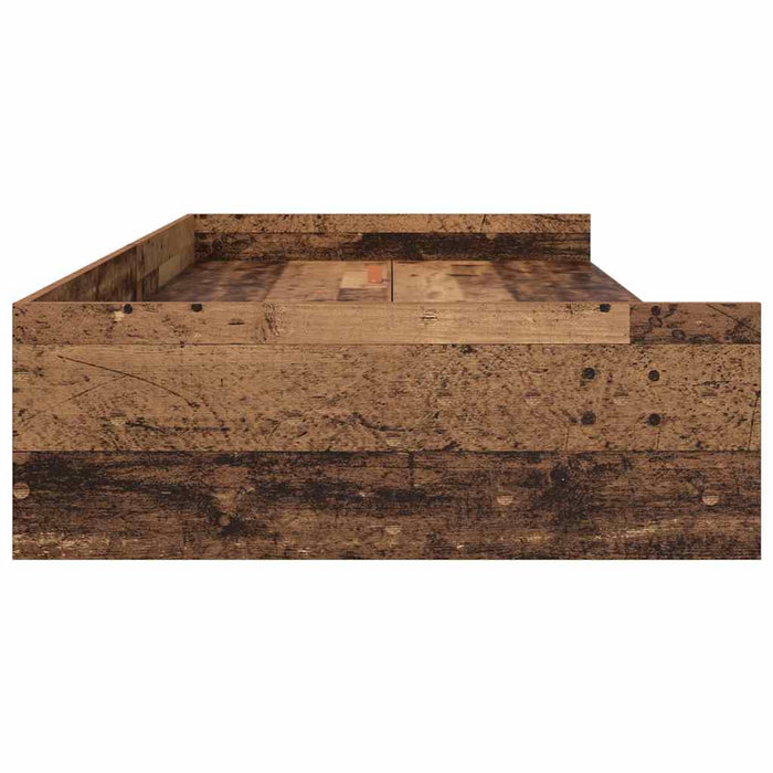 Cadru de pat cu depozitare Lemn Vechi 100 x 200 cm Lemn compozit - WALTI WALTI