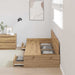 Cadru de pat cu depozitare cu headboard Stejar Artizanal 100 x 200 cm - WALTI WALTI