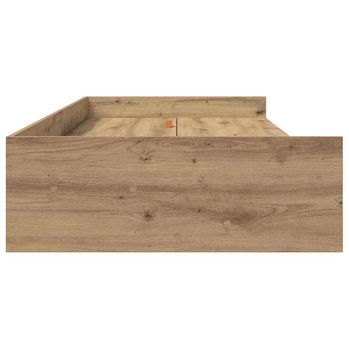 Cadru de pat cu depozitare cu headboard Stejar Artizanal 100 x 200 cm - WALTI WALTI