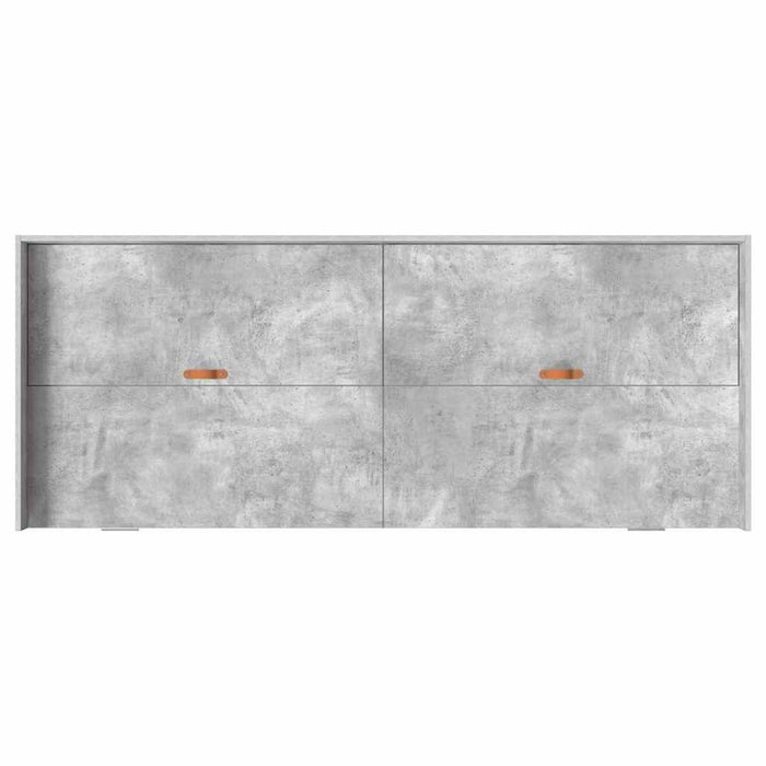 Cadru de pat cu depozitare Gri din beton 90 x 200 cm Lemn compozit - WALTI WALTI