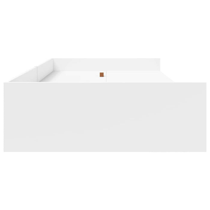 Cadru de pat cu depozitare cu headboard Alb 80 x 200 cm Lemn compozit - WALTI WALTI