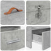 Cadru de pat cu depozitare Gri din beton 80 x 200 cm Lemn compozit - WALTI WALTI