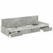 Cadru de pat cu depozitare Gri din beton 80 x 200 cm Lemn compozit - WALTI WALTI