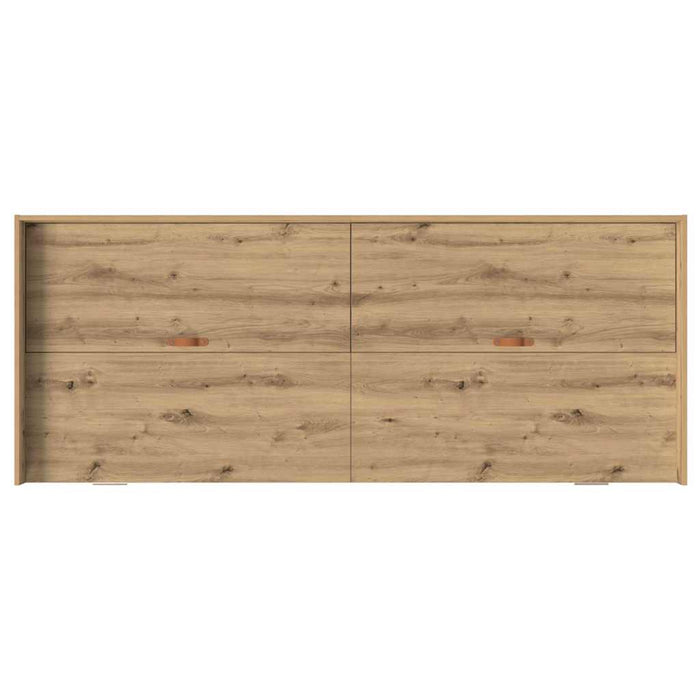 Cadru de pat cu depozitare Stejar Artizanal 80 x 200 cm Lemn compozit - WALTI WALTI