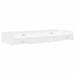 Cadru de pat cu depozitare cu headboard Alb 80 x 200 cm Lemn compozit - WALTI WALTI