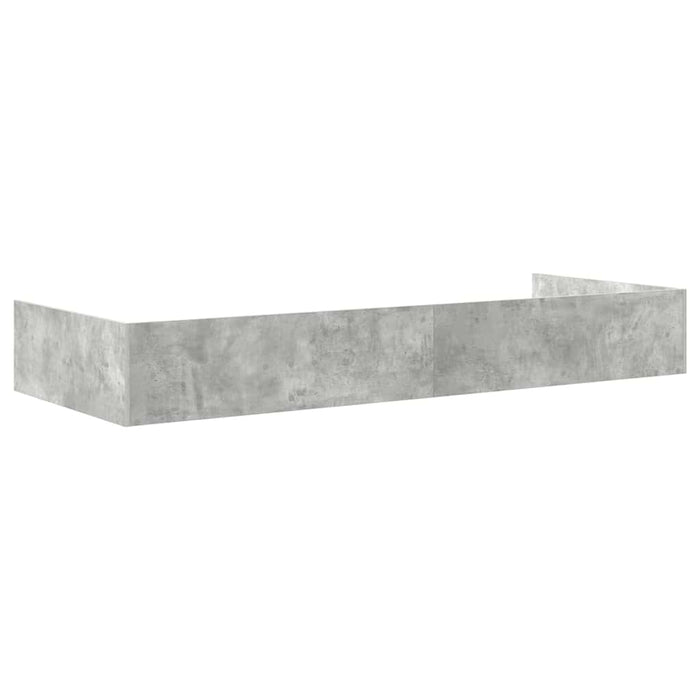 Cadru de pat cu depozitare Gri din beton 80 x 200 cm Lemn compozit - WALTI WALTI