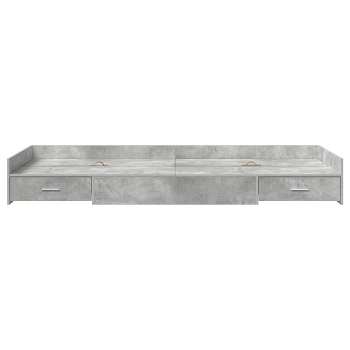 Cadru de pat cu depozitare Gri din beton 80 x 200 cm Lemn compozit - WALTI WALTI