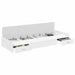 Cadru de pat cu depozitare cu headboard Alb 75 x 190 cm Lemn compozit - WALTI WALTI