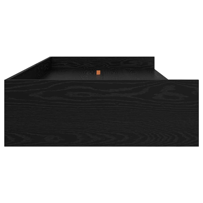 Cadru de pat cu depozitare Stejar Negru 75 x 190 cm Lemn compozit - WALTI WALTI