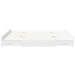 Cadru de pat cu depozitare Alb 200 x 200 cm Lemn compozit - WALTI WALTI